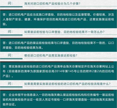 旧机电产品检验政策丨“旧”如何被定义